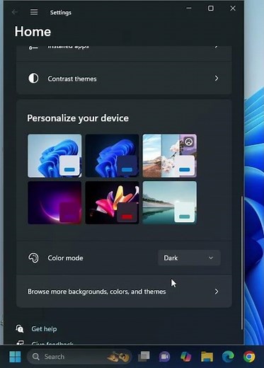 How to Convert Display in Dark Color mode in windows11