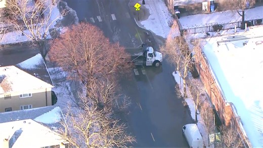WATCH LIVE: SkyCam9 over possible water main break on North Side. | WGN TV