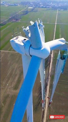 WIND Turbine Fails Under Extreme Winds! #viralshorts