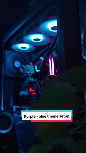 Vibrant Purple and Blue PC Theme for Gaming Enthusiasts