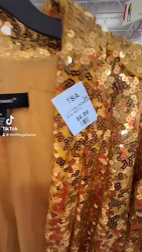 This gold sequin duster was a Salvation Army Thrift find—and it’s giving full-on glam for thrift store prices. Over 40 and still showing up bold, sparkling, and unapologetically confident. Sequins aren’t just for special occasions-they’re for any day you want to shine. Would you rock this duster or leave it on the rack? Tap that heart, drop a comment, and tag your thrift bestie who loves a little sparkle.#thriftingfinds #thriftingatlanta #sequins | Thrifting Atlanta LIVE