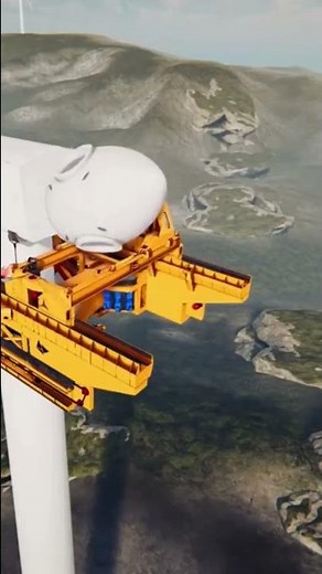 New windmill install crane lifting scenario | Nekkar innovations & BHS cranes SKYWALKERS creations