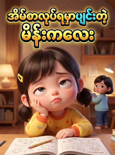 အိမ်စာလုပ်ရမှာပျင်းတဲ့မိန်းကလေး #cartoon #ကာတွန်းချစ်သူများ🥰 #fyp #entertainment