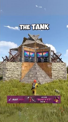 The TANK - A STRONG Bunker Base Design in RUST - #rust #rustgame #rustshorts #rustclips #shorts