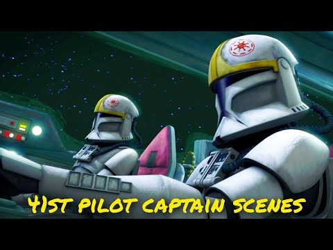 All 41st pilot captain scenes - The Clone Wars