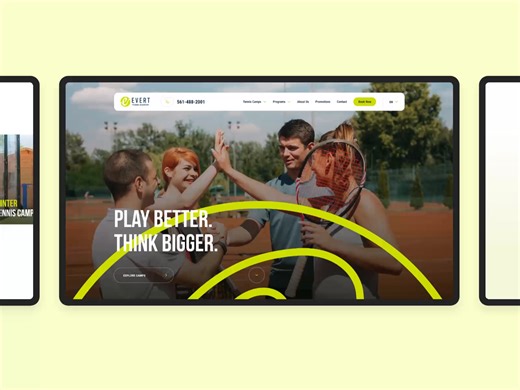 Tennis Academy - Web Design