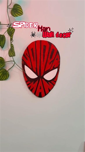 🕷️ DIY Spider-Man Wall Decor ❤️ | Easy Marvel Room Decoration #diy #viral