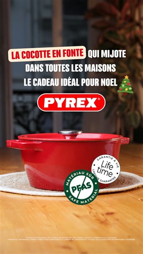 C’est bientôt Noël, c’est l’occasion de miser sur un cadeau qui a du goût 🎁 La cocotte en fonte rouge Pyrex® : élégante, durable, et parfaite pour réchauffer les cœurs comme les papilles.🔥 #cocotte #cuisine #recettes #noël | Pyrex France