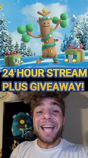 I AM DOING ANOTHER 24 HOUR STREAM!!! AND A GIVEAWAY!!! #shorts #pokemon