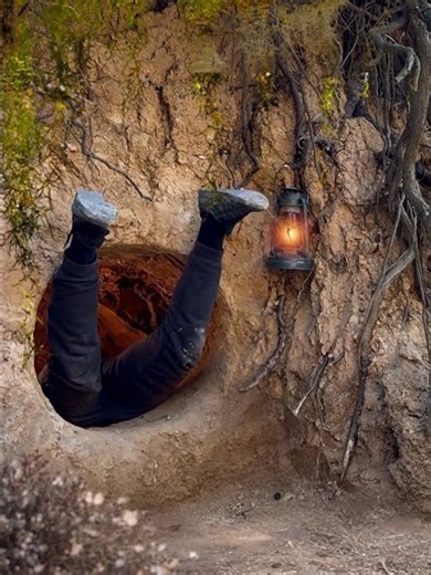 Building a Secret Dugout for Survival in the Wild Boar’s Lair.mp4 #camping #bushcraft #survival #outdoor #adventure