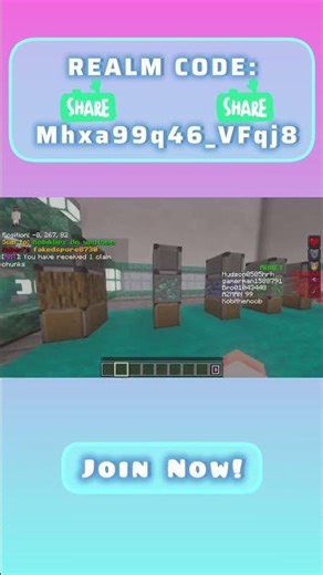 Join my Realm 😄🤪 #famous #minecraft #gaming #realm #code #mcyt #realms #viral #lootdrop #fun funny