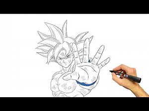 Goku Ultra Instinct Mastered Drawing Tutorial | Easy Step by Step Guide