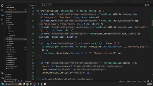 14 Cross-Platform Desktop Apps with Rust and Tauri - The Tray Feature