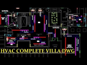 AutoCAD Tutorial| HVAC Drawing Villa | In Dubai | AutoCAD HVAC | How to Make Duct Drawing in AutoCAD