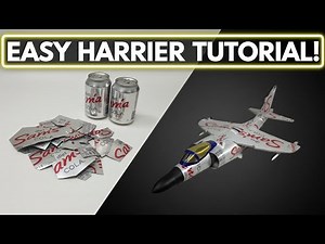 DIY Soda Can Airplane Harrier Jump Jet Tutorial for Beginners ✅
