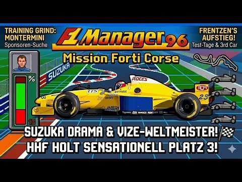 F1 Manager 96 | Mission Forti Corse – Teil 6: Das Suzuka-Drama & Vize-Weltmeister! [OG Hardware]