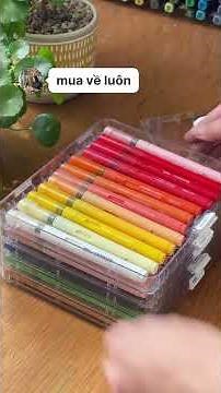 Khui tiếp hộp 60 màu acrylic marker của Deli #acrylicmarker #unboxing #deli
