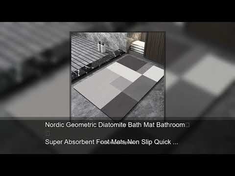 Nordic Geometric Diatomite Bath Mat Bathroom Super Absorbent Foot Mats Non Slip Quick Dry Toile