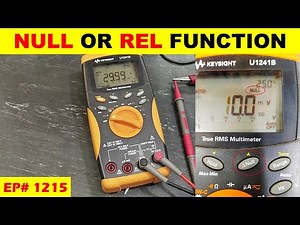 {1215} Using Null or REL function in digital multimeter