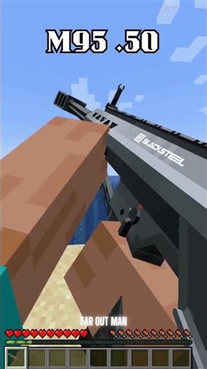 Minecraft gun mod review💀 #minecraft #shorts