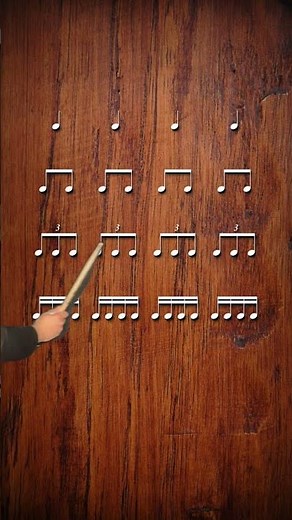 quarter note eighth note triplet note sixteenth note