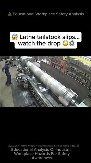 ⚠️ INSANE Lathe Shaft DROPS & CRASHES 😳⚙️ #workfails