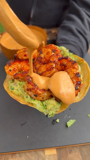 Chipotle shrimp tostadas | Miguels cookingwithfire