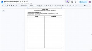 Wk10.macbethworksheets @File Edit View Insert Format Tools Ext... | Filo