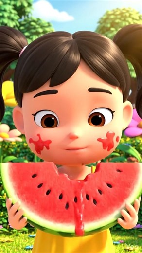 Yummy Watermelon Song! 🍉😋 Infinite Eating Loop #Shorts#Watermelon #EatingVideo #Yummy #HealthyKids