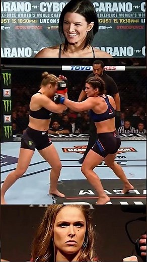 Rousey vs Carano 😱 AI Fight Simulation 🔥#mma