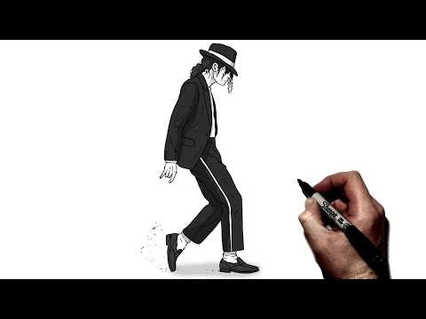 How To Draw Michael Jackson Moonwalk | Step By Step |