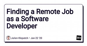 Finding a Remote Job as a Software Developer