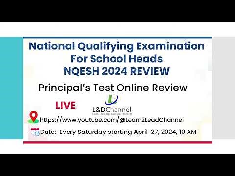 Online Review for the National Qualifying Examination for School Heads Part 1
