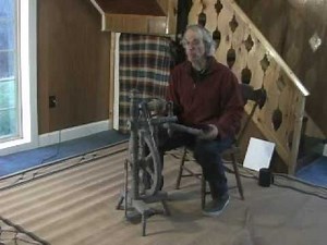 Flax spinning - part 5b, the single flyer wheel, how it works