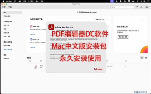 PDF编辑器 Acrobat Pro 2024 Mac中文版下载安装教程