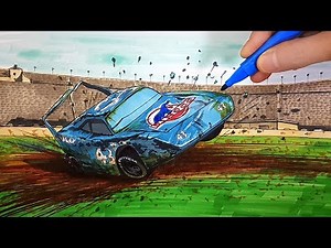 How to draw KING Crash in CARS drawing for kids coloring pages Tim Tim TV