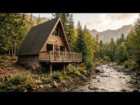 This man builds a luxurious hideaway house in the forest – ASMR.