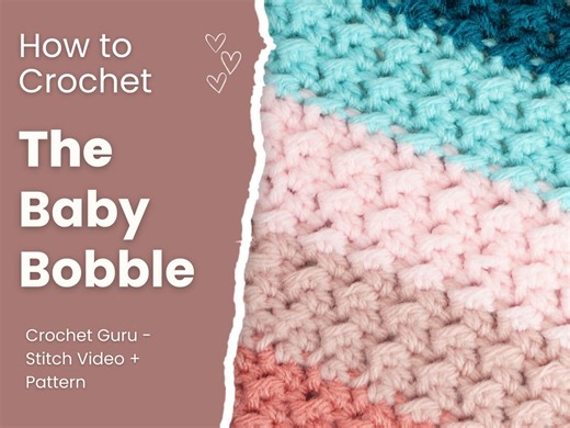 Baby Bobble Stitch Crochet Pattern: Easy Blanket & Scarf PDF   Video Tutorial - Etsy