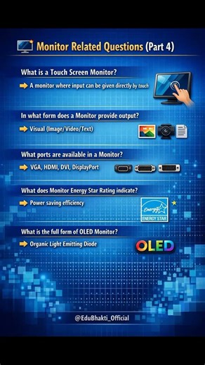 🖥️ Monitor Basics Part 4 | Touch Screen, Ports & OLED