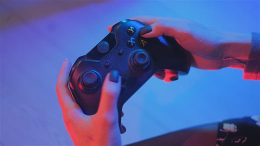 Close up of a console controller - Free Stock Video