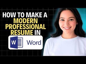 How to Make a Modern Professional Resume in Word 2026 (Complete Walkthrough)