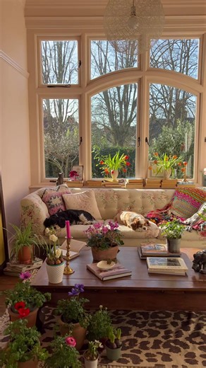 Cottagecore Living Room with Maximalist Interiors and Countryside Vibes