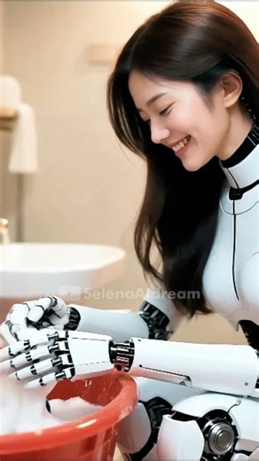 1.5K reactions · 101 shares | Robot Housemaid #humanoidrobot #robotandman #futuristiclife #robotgirl | Selena AI Dream | Facebook