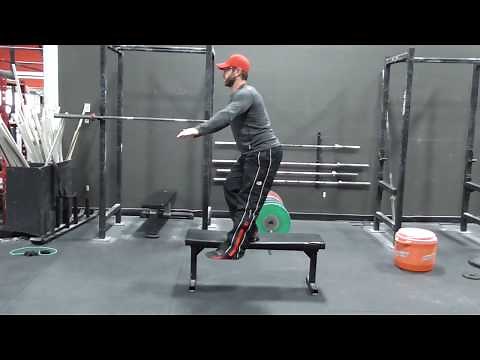 Single Leg Squat on Lateral Bench