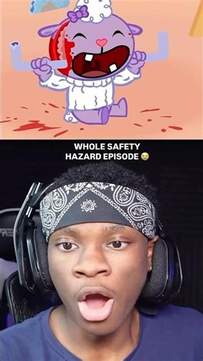 WHOLE SAFETY HAZARD EPISODE 😭 #reaction #trending #shorts #happytreefriends
