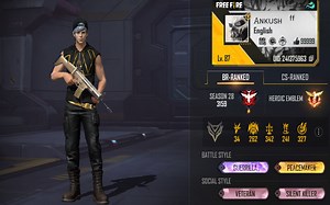 Ankush FF’s Free Fire ID, stats, rank, K/D ratio, and monthly income in July 2022
