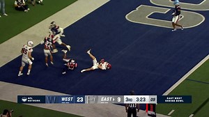 Drake Stoops hauls two-point throw to cut West's lead to 23-11 in third quarter