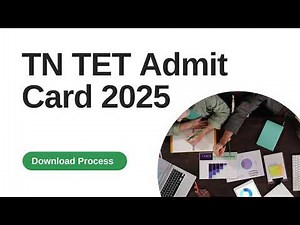 TN TET Admit Card 2025 Download Process | Tamil Nadu Teachers Exam Hall Ticket Download