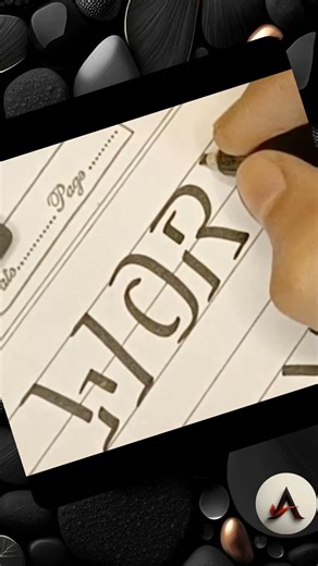 Writing Work in shadow letters ✍️:#ShadowLettering #WorkWord #CalligraphyShorts #ArtShorts #Writing