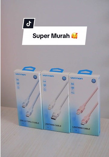 Kabel data super murah, yakin gamau checkout sobat tekno 🥰 #vention #kabeldata #kabeldatamurah #kabeldataiphone #kabeldataandroid #fyp